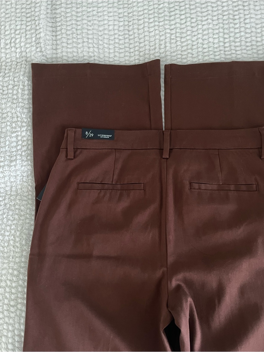 Liverpool | Kelsey Wide Leg Trouser in Saddle Brown | Women’s Pant | NWT - Picture 10 of 15